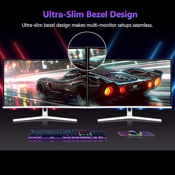 Z Z-EDGE 27 inch Curved Gaming Monitor, FHD 1080P 300Hz 240Hz Computer Monitor - Image 7