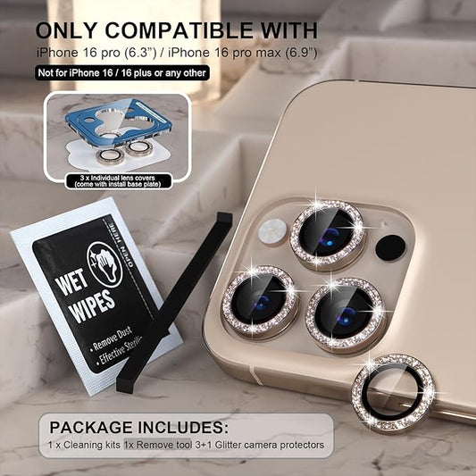 Choiche Compatible for iPhone 16 Pro/iPhone 16 Pro Max Camera Lens Protector - Image 2