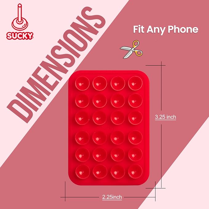 SUCKY Silicone Suction Phone Case Adhesive Octo Cup Buddy Mount - Image 7