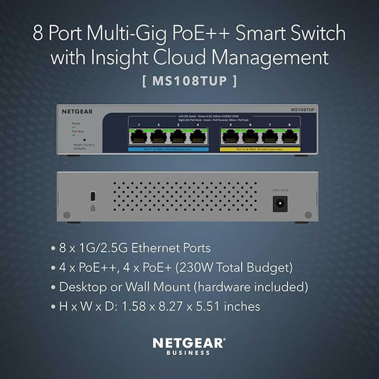 NETGEAR 8-Port Ultra60 Multi-Gigabit Ethernet Smart Switch - Image 2