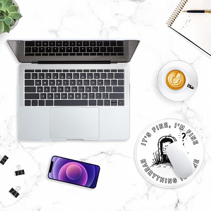 ITNRSIIET Round Mouse Pad with Stitched Edge Premium-Textured Waterproof - Image 7
