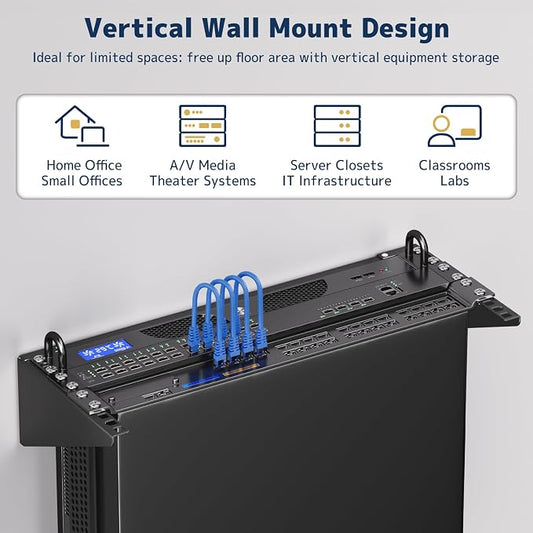 4U Vertical Wall Mount Rack - Image 2