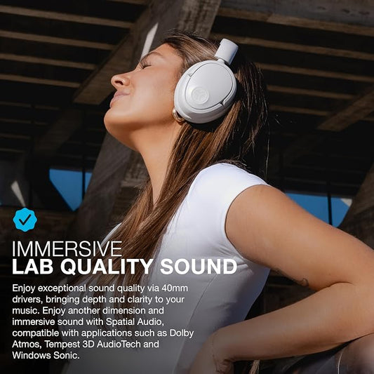 JLab JBuds Lux ANC Wireless Headphones, Cloud White, Hybrid Active Noise - Image 2