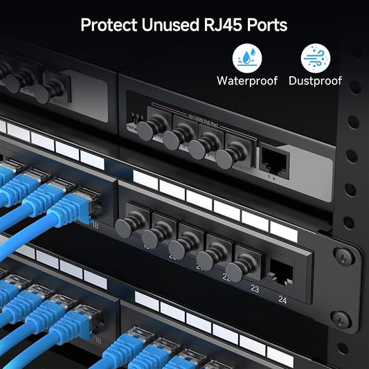 Cable Matters 50-Pack RJ45 Dust Cover, Ethernet Port Cover, Cat 6 RJ45 - Image 2