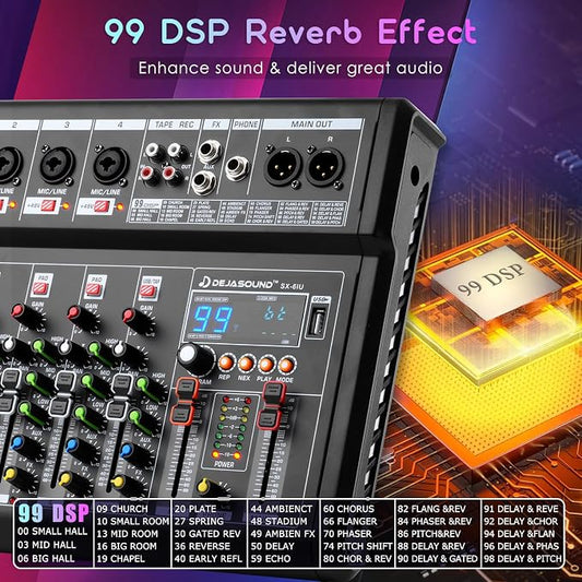 4-Channel Audio Mixer for PC, SX-4iu Mixing Console - Image 2