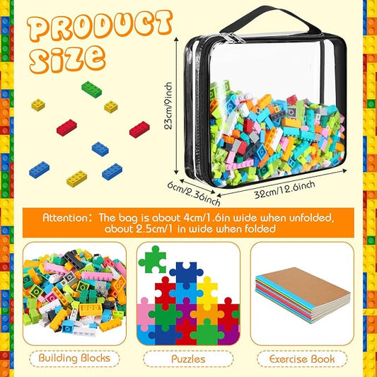 Sanwuta 6 Packs Toy Storage Bags, PVC Organizing Case Bags - Image 2