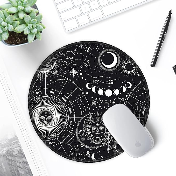 ITNRSIIET Round Mouse Pad with Stitched Edge Premium-Textured Waterproof - Image 7