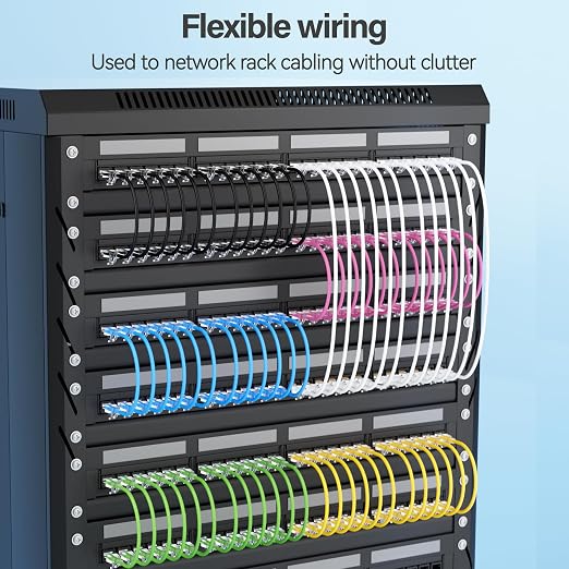 Cat6 Slim Patch Cables 20 Feet 10-Pack Black, Cat6a Patch Cables 10Gbps 550MHz - Image 6