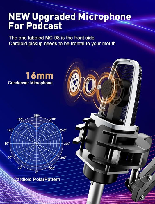 SINWE Podcast Equipment Bundle, Audio Interface - Image 2