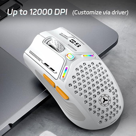 TENMOS M530 Wireless Gaming Mouse, 2.4G/Bluetooth/USB C Wired Rechargeable Mouse - Image 2
