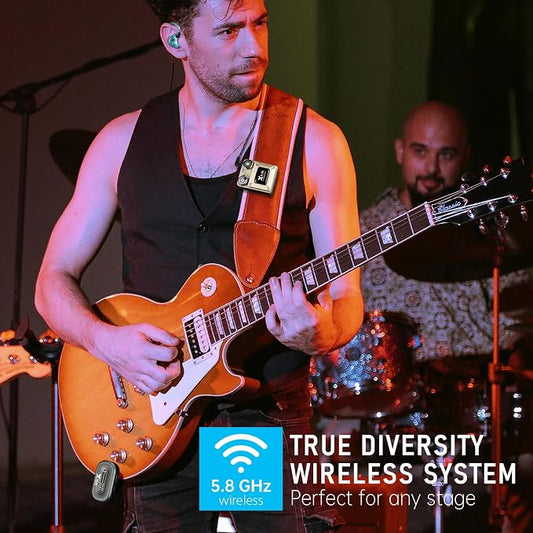 Xvive U45 Wireless in Ear Monitor System Transmitter, 5.8ghz IEM System - Image 2