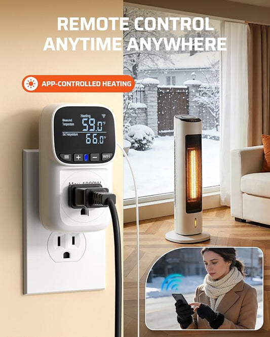 DEWENWILS Smart WiFi Temperature Controller, 15A 1800W Thermostat Controlled - Image 2
