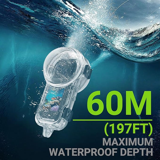 Invisible Dive Housing Case for Insta360 X5, Waterproof Up to 60M/196ft - Image 2