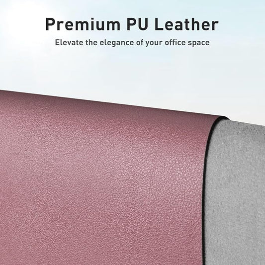Aothia Leather Office Desk Mouse Pad Protector, Non-Slip PU Leather Laptop Desk - Image 2