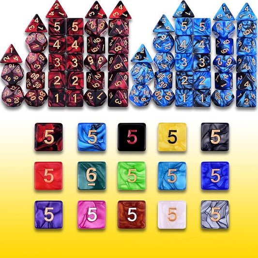 Extended RPG Dice Set 15 x 31 Polyhedral Dice - Image 2