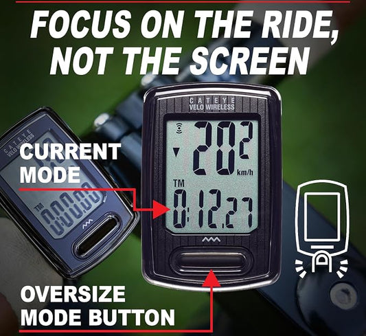 CATEYE Velo Wireless Bike Computer – Analog Speedometer & Odometer - Image 2