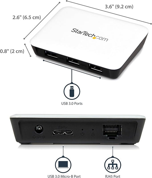 StarTech.com USB 3.0 to Gigabit Ethernet NIC Network Adapter - Image 2