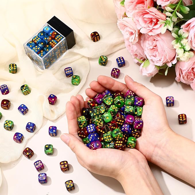144 Pieces 12mm 6 Sided Mini Dice Set - Image 6