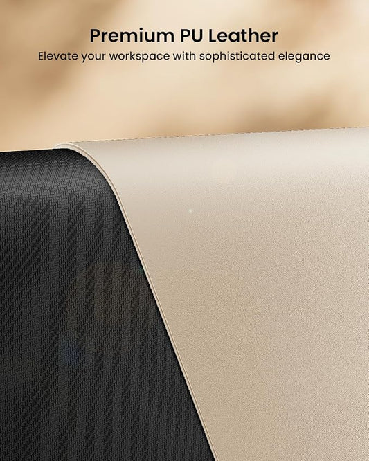 ProtoArc Leather Desk Mat, Large Mouse Pad- 31.5×15.8 inch, Non-Slip PU Leather - Image 2