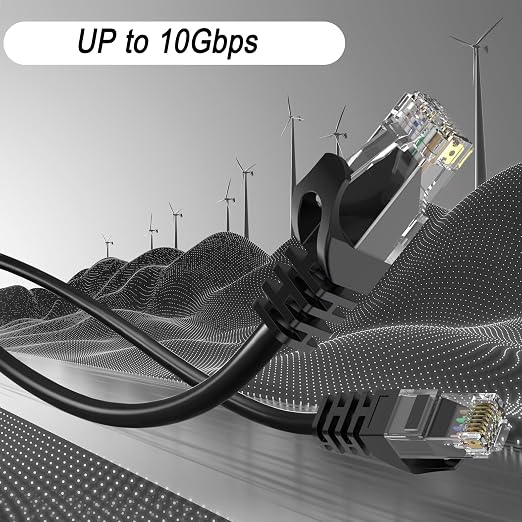 CAT6 Ethernet Cable 10FT 23AWG High Speed 500MHz 10Gbps Transmission Speed - Image 2