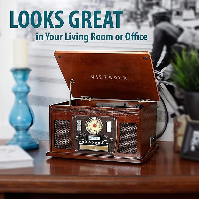 Victrola Aviator 8-in-1 Bluetooth Record Player & Multimedia Center - Image 8