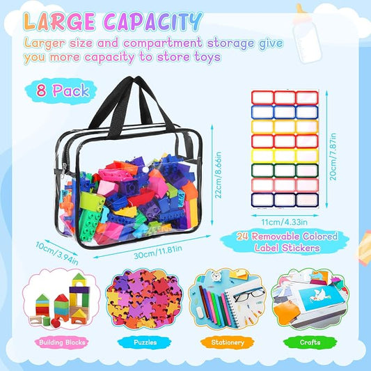 8 Packs Large Toy Storage Bags - Image 2