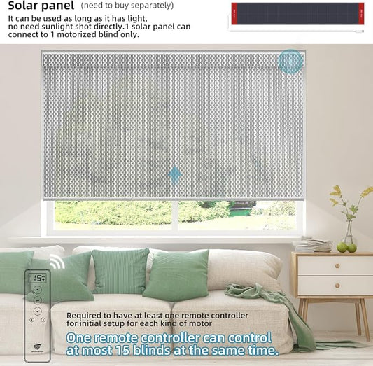 SmartWings Motorized Roller Shade, Light Filtering Smart Window Blinds Work - Image 2
