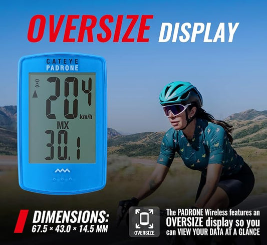 CATEYE Padrone Wireless Bike Computer – Oversized Display Cyclocomputer - Image 2