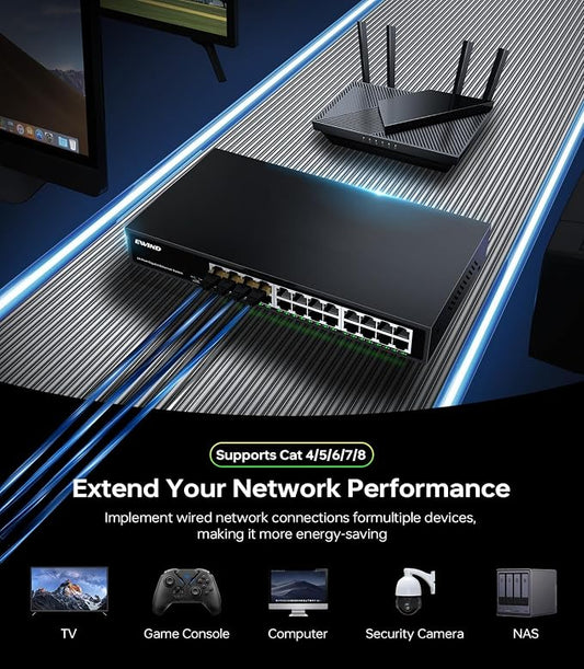 EWIND 2025 Upgraded 24 Port Gigabit Ethernet Switch - Image 2