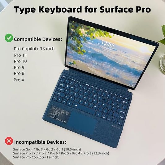 Keyboard for Microsoft Surface Pro Copilot+ / Pro 11 / Pro 10 / Pro 9 / Pro 8 / - Image 2