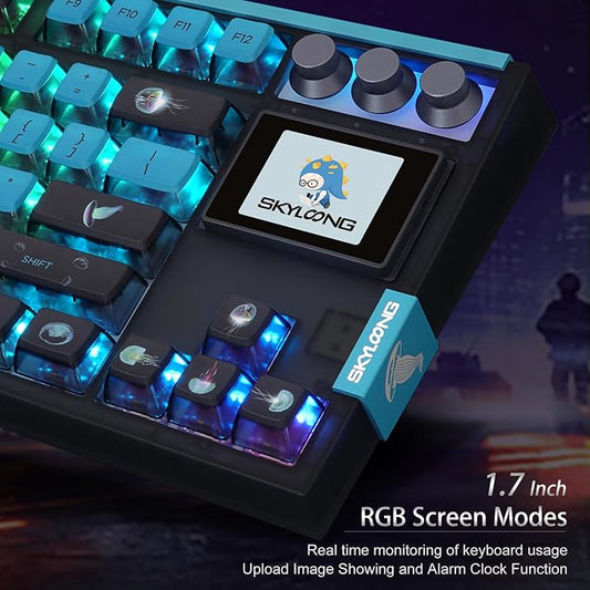 MOLGRIA SKYLOONG GK87 Jellyfish Pudding Keycaps RGB Backlit Gaming Keyboard - Image 2