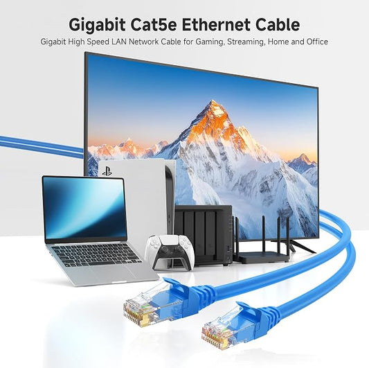 Cable Matters 1Gbps 8-Pack Snagless Short Cat 5e Ethernet Cable - 3ft - Image 2