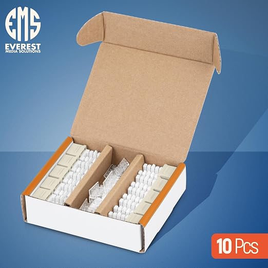 Everest 90° Angled RJ45 Cat6A Keystone Jacks 10-Pack in Ivory - Image 2