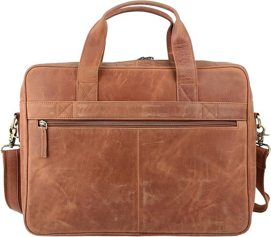 Leather briefcases Laptop Messenger Bags Best Office School College Satchel Bag - Image 2