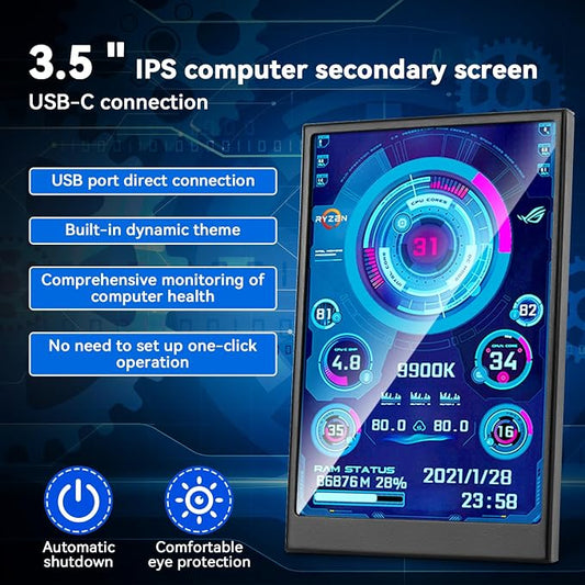 3.5 Inch IPS USB Mini Screen No Installation AIDA64 Pc Case Screen Computer - Image 2