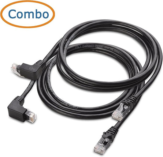 Cable Matters 10Gbps Combo-Pack 90 Degree Cat 6 Ethernet Cable - 5ft - Image 2