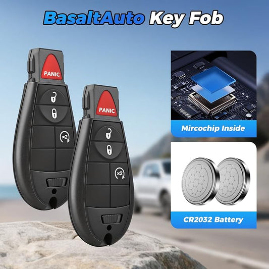 Key Fob 2Pcs 433 MHZ GQ4-53T 56046955AG Compatible - Image 2