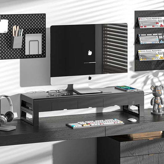Computer monitor stand with three drawer ,22W charging, 2 USB 3.0, and 1 USB - Image 2