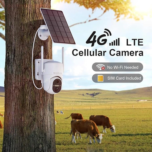 HOSAFE.COM 4G LTE Cellular Solar Security Camera Wireless Outdoor, Free Cloud - Image 2