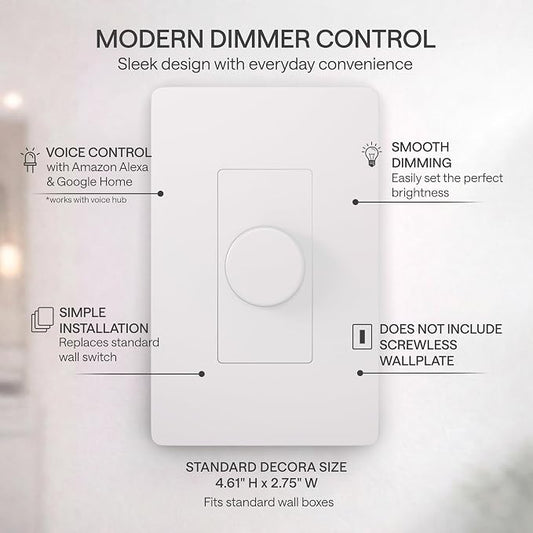 Insteon i3 Dial Smart Dimmer Light Switch, Smart Home and Electronics Rotary - Image 2