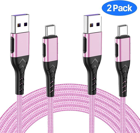 Durcord 2Pack 3ft USB A to USB C Cable, USB Type C Cord Cable - Image 2