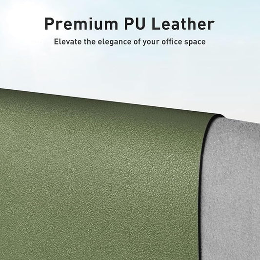 Aothia Leather Desk Pad Protector, Mouse Pad, Office Desk Mat, Non-Slip PU - Image 2