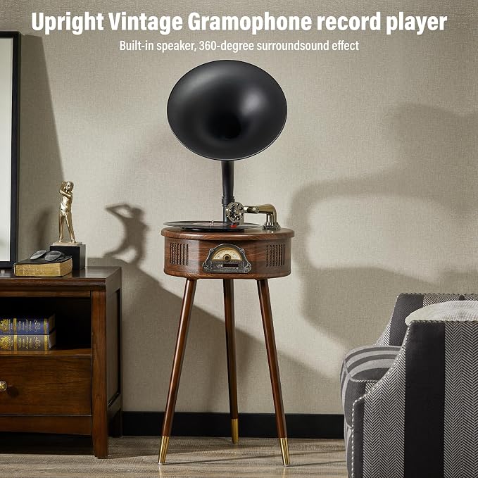 Gramophone Record Player,Italian Style Gramophone Vinyl Record Player - Image 9