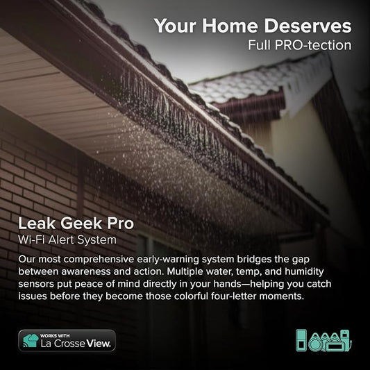 Leak Geek Pro Wi-Fi Alert System: Bridge Gateway, 3 Water Spot Detection Sensors - Image 2
