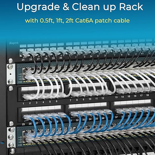 Rapink Patch Cables Cat6/ Cat6a 20ft Slim, Cat6a Ethernet Patch Cable 10G - Image 6