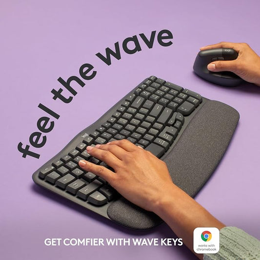 Logitech Wave Keys Wireless Ergonomic Keyboard - Image 2