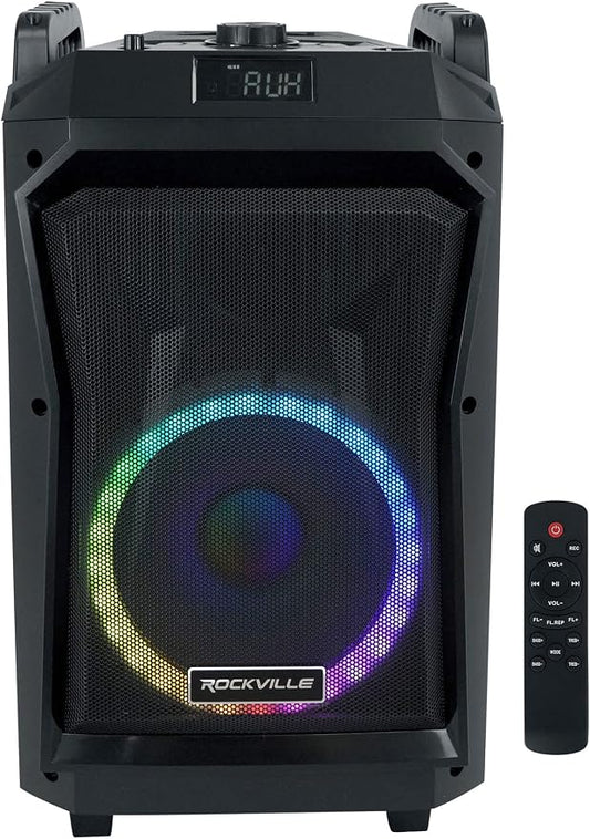 Rockville ROCKNGO 800 10" Portable Bluetooth Speaker, LED Lights, Mic Priority - Image 2