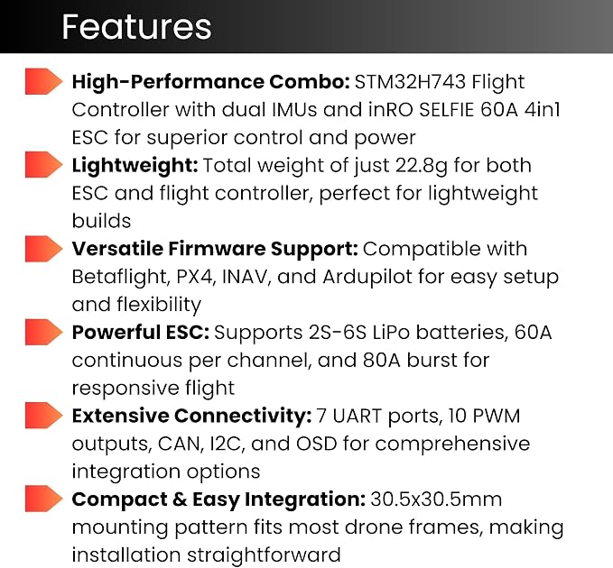 AERO SELFIE H743 Flight Controller - Image 7