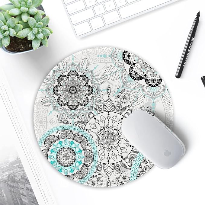 ITNRSIIET Round Mouse Pad with Stitched Edge Premium-Textured Waterproof - Image 7