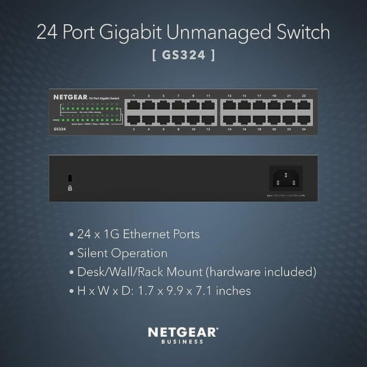 NETGEAR GS324 24-Port Gigabit Unmanaged Switch | -- - Image 2